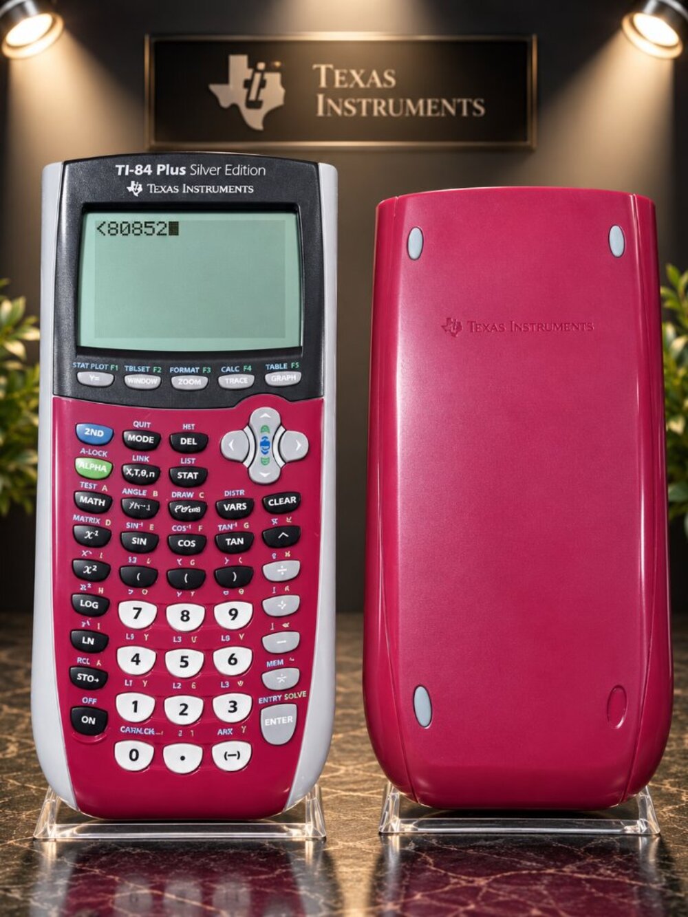Texas Instruments TI-84 Plus Silver Edition Graphing Calculator Pink w/ Case